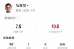卓越！马奎尔本场1球+4解围 9对抗6成功 9长传5成功 获评7.5分